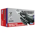 The Glove Company Black Rocket Nitrile Disposable Glove - Powder Free - Box of 100 Gloves (Small)