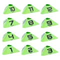 GoSports Modern Sports Cones - 12 Pack with Numbered Cones - Great for Soccer, Basketball, Football and More