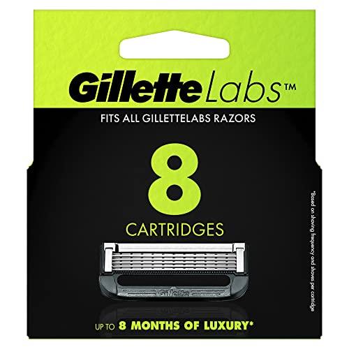 GilletteLabs Razor Blade Refills, Compatible with GilletteLabs with Exfoliating Bar and Heated Razor, 5 Blades, 8 Count