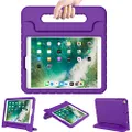 BMOUO New iPad 9.7 Inch (2017) Case - Shockproof Case Light Weight Kids Case Cover Handle Stand Case for Apple iPad 9.7 Inch 2017 New Model - Purple