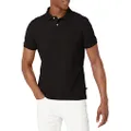 Lee Uniforms Men's Modern Fit Short Sleeve Polo Shirt, Black, Small