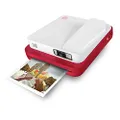 Kodak Smile Classic Digital Instant Camera for 3.5 x 4.25 Zink Photo Paper - Bluetooth, 16MP Pictures (Red) Sticker Frames Edition