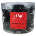 Hi Lift Butterfly Clips, Black, 36 count