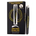 Arches & Halos Surgical Stainless Steel Eyebrow Tweezers - Groom, Pluck and Precisely Shape Brows - Ophthalmologist and Dermatologist Tested - 1 Pc