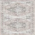 The Rug Collective Distressed Vintage Cezanne Blush Runner Wipe Clean Machine Washable Pet Friendly Bedroom Rug, 80 x 230cm
