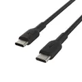Belkin CAB003bt2MBK Belkin USB-C to USB-C Cable (USB-C Fast Charge Cable for S20, S10, Note10, Note9, Pixel 4, Pixel 3, iPad Pro, More) USB Type-C Cable (Black, 2M), Black