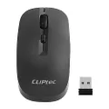 CLiPtec Smooth MAX 1600DPI 2.4GHZ Wireless Optical Mouse - Black