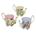 Talking Tables Truly Alice Teapot Cupcake Stands Pack of 6, Paper, Multicolor, Set of 6