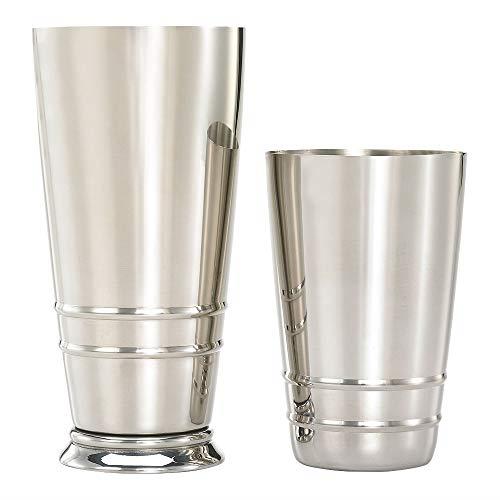 Barfly Cocktail Tin, Set (18 oz and 28 oz), Stainless Steel w/Embossed Ribs