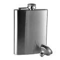 Avanti Classic Polished Finish Hip Flask with Funnel, 236ml, Silver