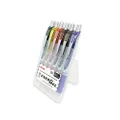 Pentel Australia Gel Pen Energel Retractable 0.7mm Hard Case x 6 Colours (BL77-6AST2), Multicolor