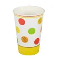 Papstar Balls Print Paper Cups 10 Pack, Yellow