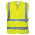 Portwest C470 Mens Reflective Hi-Vis Two Band and Brace Safety Vest Yellow, S/M