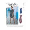 McCall's M8164 Misses' Pullover Dresses with Sleeve Ties, Pocket Variations and Belt, Size XS-S-M