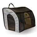 K&H Pet Products Travel Safety Carrier for Pets, Dog Crate for Car Travel, Dog Soft-Sided Carrier for Large Dogs, Portable Car Seat Kennel, Gray/Black Large 29.5 X 22 X 25.5 Inches