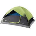 Coleman Dome Camping Tent | Sundome Dark Room Tent with Easy Set Up, Green/Black/Teal, 4 Person