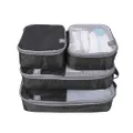 Travelon: Set of 4 - Soft Packing Organizers, Black, One Size, Set of 4 Soft Packing Organizers