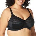 Elomi Women's Cate Embroidered Full Cup Banded Underwire Bra (4030), Black, 42G