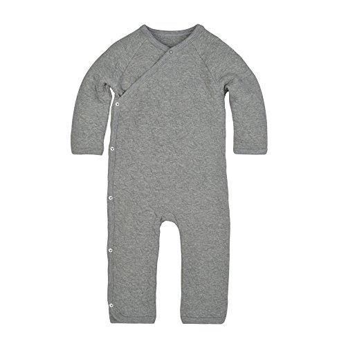 Burt's Bees Baby Baby-Boys Romper Jumpsuit, 100% Organic Cotton One-Piece Short Sleeve Shortall, Long Sleeve Coverall, Quilted Heather Grey, 6-9 Months