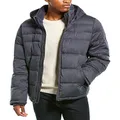 Tommy Hilfiger Men's Hooded Puffer Jacket, Heather Navy, XX-Large