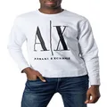 Armani Exchange A|X Men's Icon Project Embroidered Pullover Sweatshirt, White, XXL