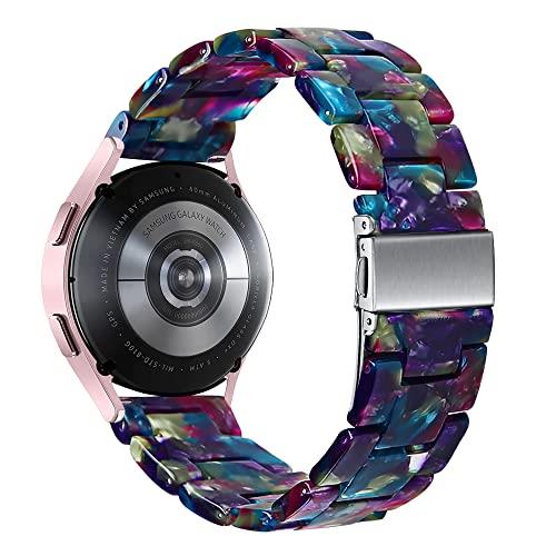 OCEBEEC Resin Bands Compatible with Samsung Galaxy Watch 5 40mm 44mm/Pro 45mm, Galaxy Watch 4 40mm 44mm, Galaxy Active 2 40mm 44mm/Active 40mm, 20mm Band for Galaxy Watch 4 Classic 42mm 46mm, Watch 3 41mm Women