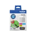 Brother Genuine LC432XL High-Yield Colour Pack, Includes 1x Cyan, 1x Magenta & 1x Yellow, Page Yield Up to 1500 Pages, for Use with: MFC-J5340DW, MFC-J6540DW, MFC-J6740DW, MFC-J6940DW (LC432XL3PK)
