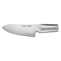 Global Ukon Chef's Knife with 20Cm Blade, Cromova 18 Stainless Steel Silver/Black