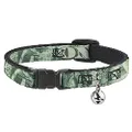 Cat Collar Breakaway One Dollar Bill Eye of Providence Bald Eagle Close Up 8 to 12 Inches 0.5 Inch Wide