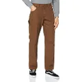 Dickies Men's Relaxed Fit Straight-Leg Duck Carpenter Jean, Brown, 36W x 34L