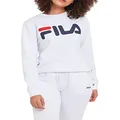 FILA Unisex Classic Crew, White, Size S