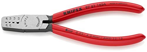 Knipex 97 61 145 A Sb Crimping Pliers For End Sleeves (Ferrules) Plastic Coated (Blister Packed), 145 mm