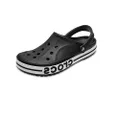 Crocs Unisex Adult Bayaband Clog, Black/White, US M4W6