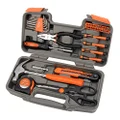Apollo Tools Original 39 Piece General Household Tool Set in Toolbox Storage Case with Essential Hand Tools for Everyday Home Repairs, DIY and Crafts. Orange - DT9706 OR