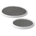 Copco 5220594 Non-Skid Pantry Cabinet Lazy Susan Turntable, 12-Inch and 18-Inch, White/Gray, 2-Pack
