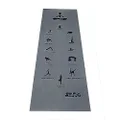 Stag Yoga Mantra Asana Mat with Bag | Color: Grey | Size: 8mm | Material: Polyvinyl Chloride Foam | Non-Slip | Exercise Mat for Home Workout, Pilates, Gymnastics