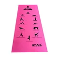 Stag Yoga Mantra Asana Pink Mat (6 mm) With Bag | Home and Gym Use for Men and Women | With Cover | For Yoga, Pilates, Exercises