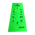 Stag Yoga Mantra Asana Green Mat (6 mm) With Bag | Home and Gym Use for Men and Women | With Cover | For Yoga, Pilates, Exercises