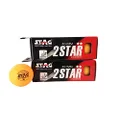 Stag Two Star Plastic Table Tennis Ball, 40mm Pack of 12 (White)