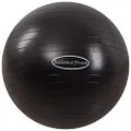 BalanceFrom Anti-Burst and Slip Resistant Exercise Ball, 58-65cm, L, Black