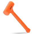 Neiko 02847A 2 LB Dead Blow Hammer, Neon Orange I Unibody Molded | Checkered Grip Spark and Rebound Resistant