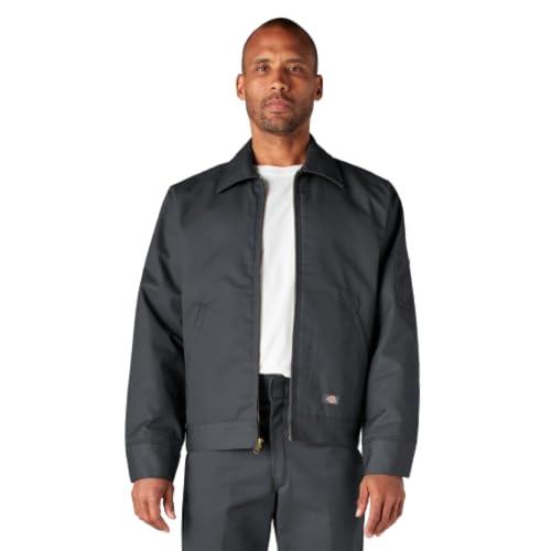 Dickies Men's Insulated Eisenhower Front-zip Jacket, Charcoal, Medium Tall