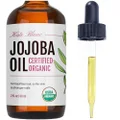 Jojoba Oil (60ml), Organic, 100 Pure & Natural, Revitalises Hair and Gives Skin a Radiant and Youthful Look, Great for Lips, Cuticles, Stretch Marks, Beard, Leaving You Vibrant and Glowing. Works for Men and Women