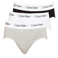 Calvin Klein Men's Underwear Cotton Stretch Hip Brief 3 Pack, Black/White/Grey, X-Large