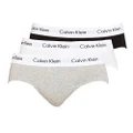 Calvin Klein Men's Underwear Cotton Stretch Hip Brief 3 Pack, Black/White/Grey, X-Large