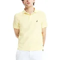 Nautica Men's Classic Short Sleeve Solid Performance Deck Polo Shirt, Yellow, Small