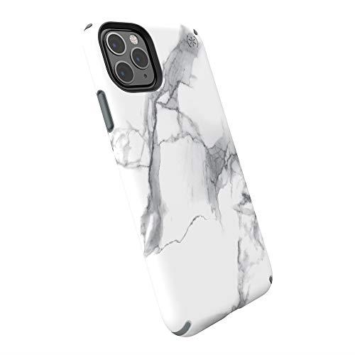 Speck Products Presidio Inked iPhone 11 Pro Max Case, CarraraMarble Matte/Grey