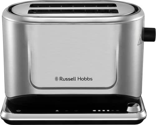 Russell Hobbs Attentiv 2 Slice toaster, RHT802 (AU Plug), Colour Sense Technology, Frozen, Reheat and Cancel Functions, touch Screen Control, Favourites Memorised, Longer and Wider Slots - Silver