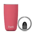 S'well Stainless Steel Tumbler with Clear Slide-Open Lid - 18 Fl Oz - Coral Reef - Triple-Layered Vacuum-Insulated Containers Keeps Drinks Cold for 12 Hot for 4 Hours-BPA-Free Water Bottle
