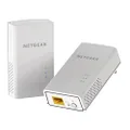 NETGEAR PL1000 WiFi Powerline 1000Mbps & 1 x Gigabit Ethernet Port Adapter Set of 2 (PL1000), White, PL1000-100AUS